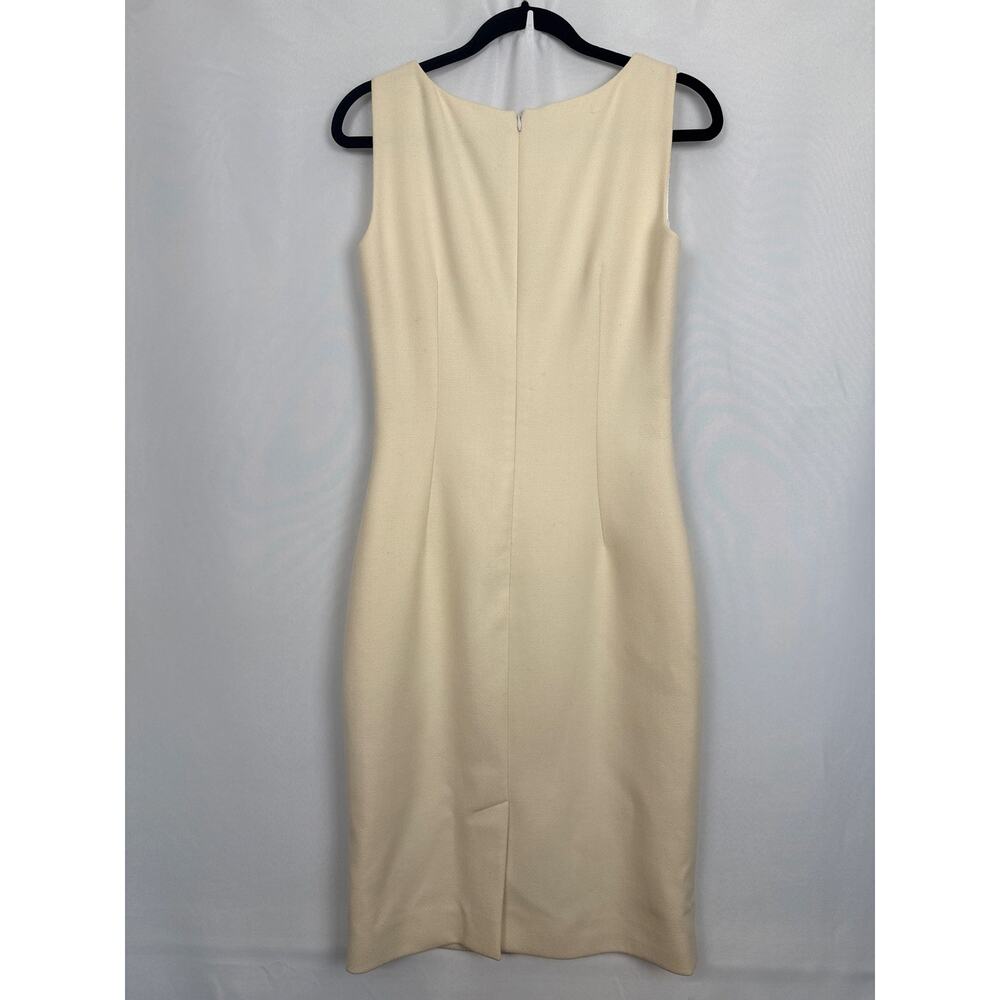 Dolce Gabbana Womens Cream Wool Sheath Dress Size 8 Quiet Luxury Old Money - Picture 4 of 9